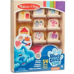 Melissa & Doug Blue’s Clues wooden handle stamps. NWT